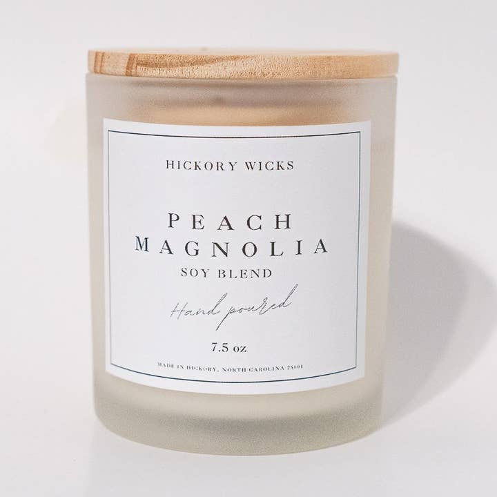Peach Magnolia Parvus Candle for wholesale by Hickory Wicks