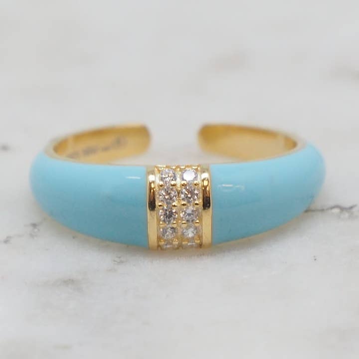 Popiglam blue - 925 Silver Ring NR944B for wholesale by NIIKI PARIS