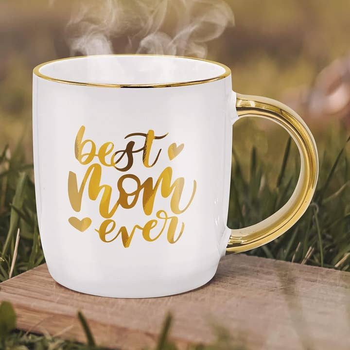 Regalo per mamma da figlia/figlio, tazza per amanti del caffè con scaldino elettrico riscaldato, idea regalo unica per la festa della mamma, compleanno, Natale, 12 once Best Mom Ever (in confezione regalo) per la vendita all'ingrosso da parte di Infinite Basics