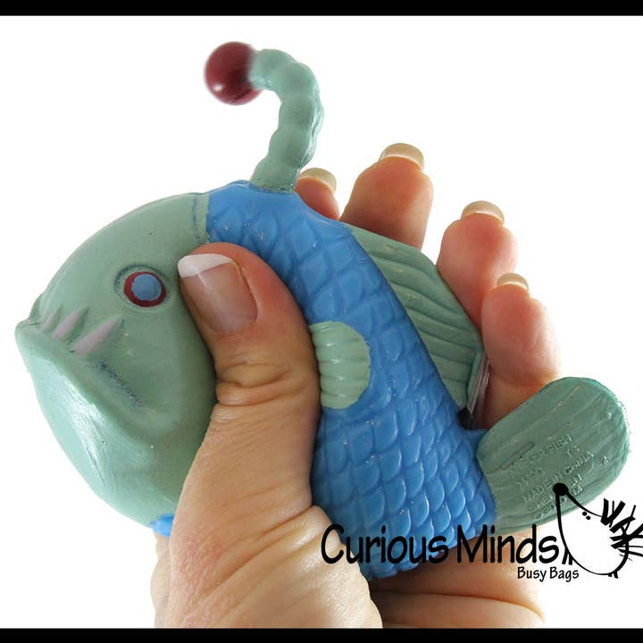 Curious Minds Toys – wholesale Fidget toy – Kids – 1 Angler Fish Crunchy Stretchy Fidget Sensory Toy