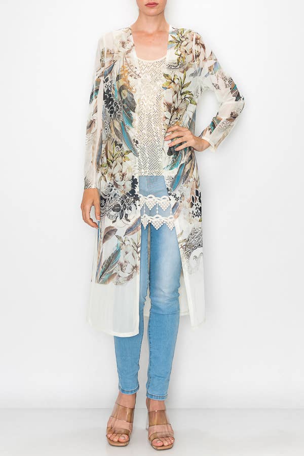 FEA DUSTER LONG EN MAILLE -4600 BG-FEA FL en vente sur Faire1