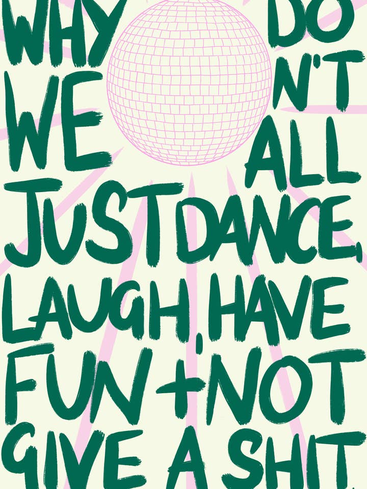 Just Dance | Lila en Groene Print voor wholesale door Peak Prints