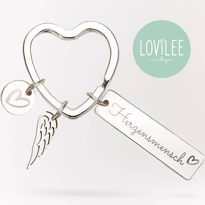Heart Person (silver) | Keychain | No. SA-S-03 for wholesale by LOViLEE