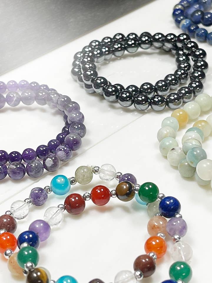 Pulsera de cuentas de lava para uso con aceites esenciales. para venta al por mayor de The Deva Shop