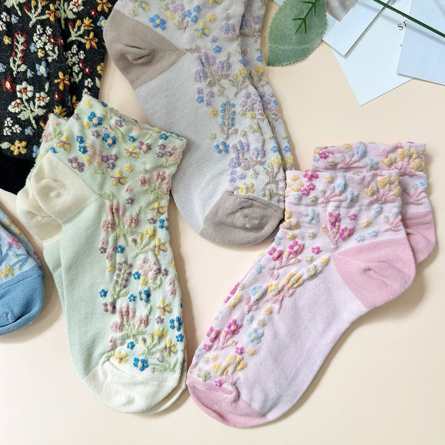 7DAYSSOCKS - Wholesale Socks - Women's - Women's Ankle Harga Garden Flower Socks2