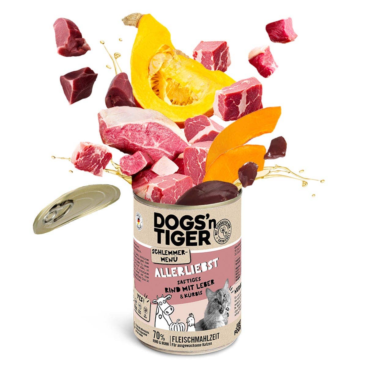 Dogs’n Tiger – Großhandel Tiernahrung – Katze – Dogs’n Tiger Adult Katzenfutter Allerliebst Rind & Huhn4