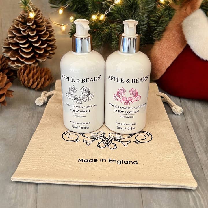APPLE & BEARS - Vente Set de bain et corps - Coffret cadeau luxe grenade et aloe vera8