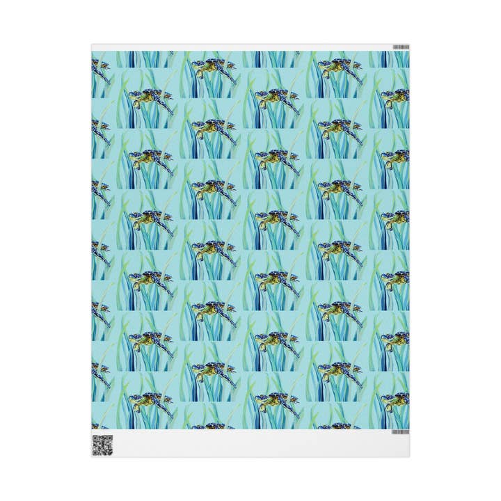 Blue Cava - Wholesale Flat Wrap - Swimming Sea Turtle Wrapping Paper4