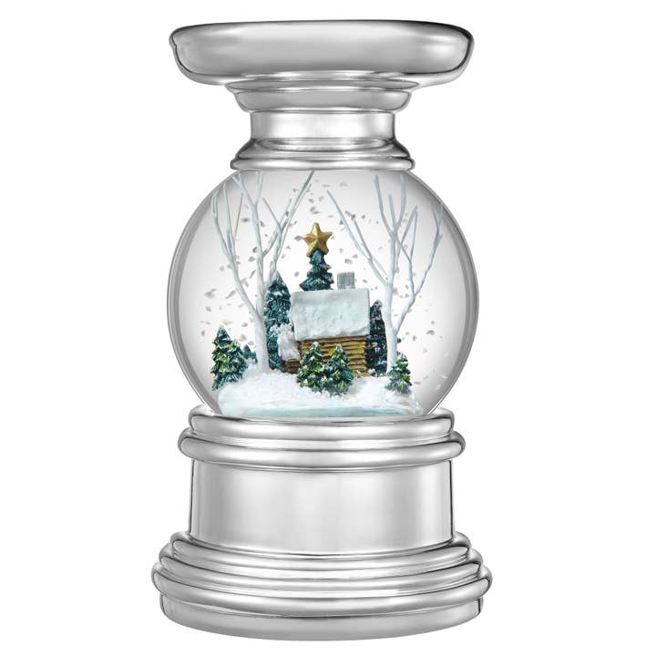 Haute Decor - Wholesale Candle Holder - Snowburst™ Snow Globe Candle Holder - Log Cabin4