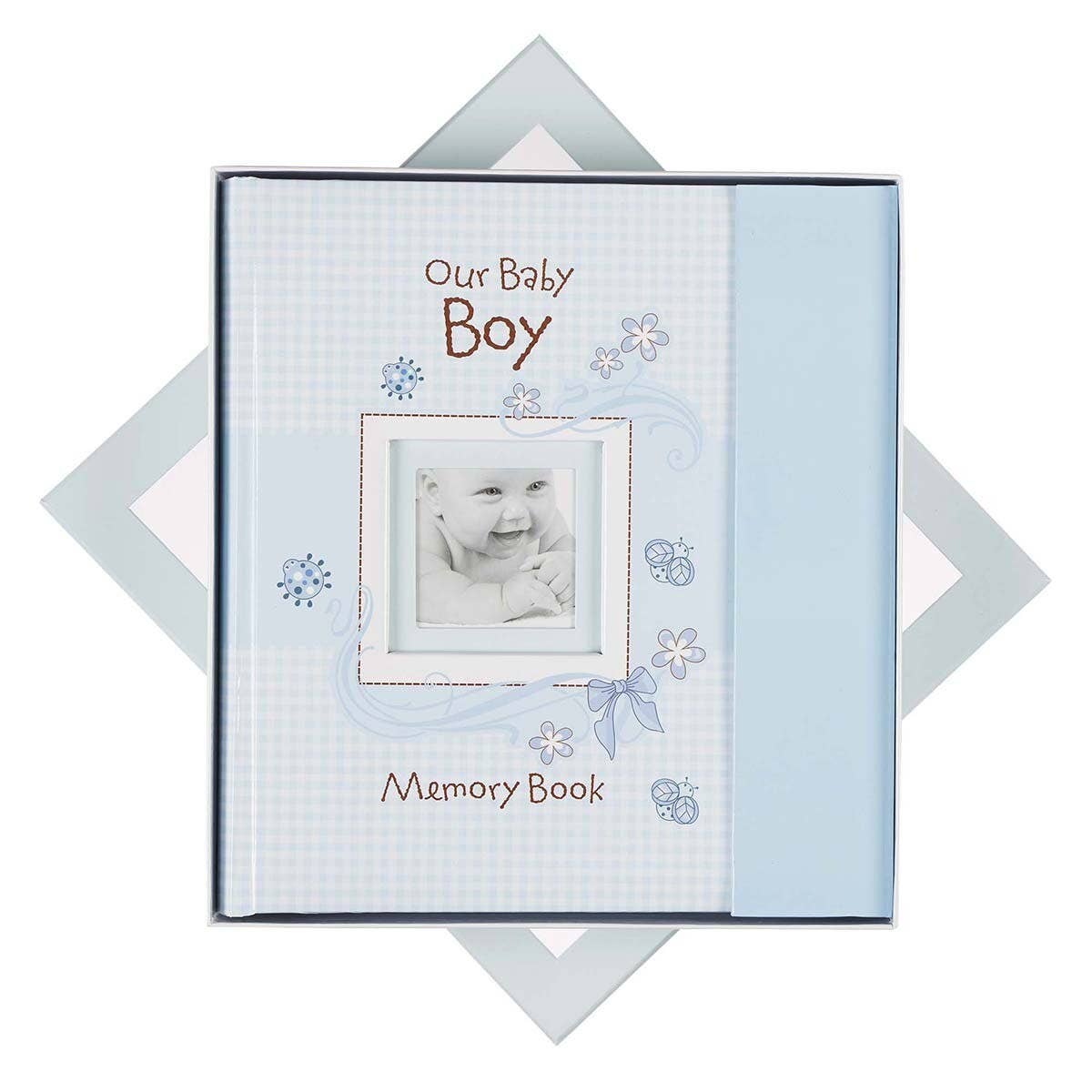 Christian Art Gifts - Vente Livre de souvenirs – enfant et bébé - Livre de souvenirs avec couverture rigide rembourrée Our Baby Boy2