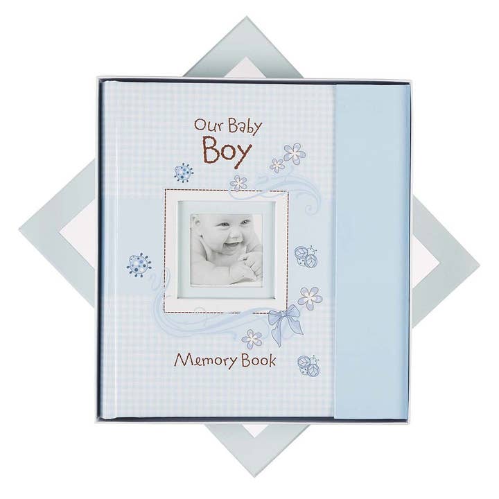 Christian Art Gifts - Vente Livre de souvenirs – enfant et bébé - Livre de souvenirs avec couverture rigide rembourrée Our Baby Boy2