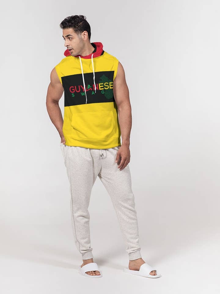 592 Sweat à capuche sans manches poids lourd premium Guyanese Swag pour hommes pour la vente par Guyanese Swag