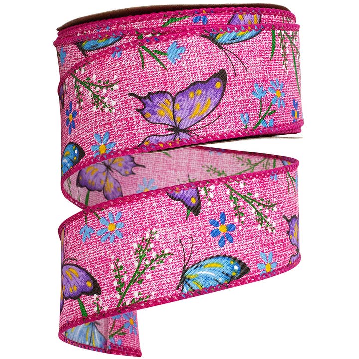 #9 Wired Butterfly Ribbon for wholesale by Marlow Floral Products