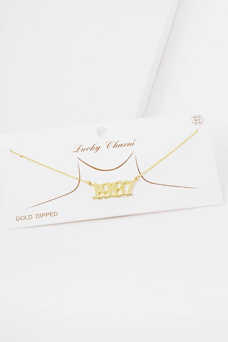 OHBOOBA DESIGN - Wholesale Pendant/Charm Necklace - Gold Plated Birth Year Necklace14