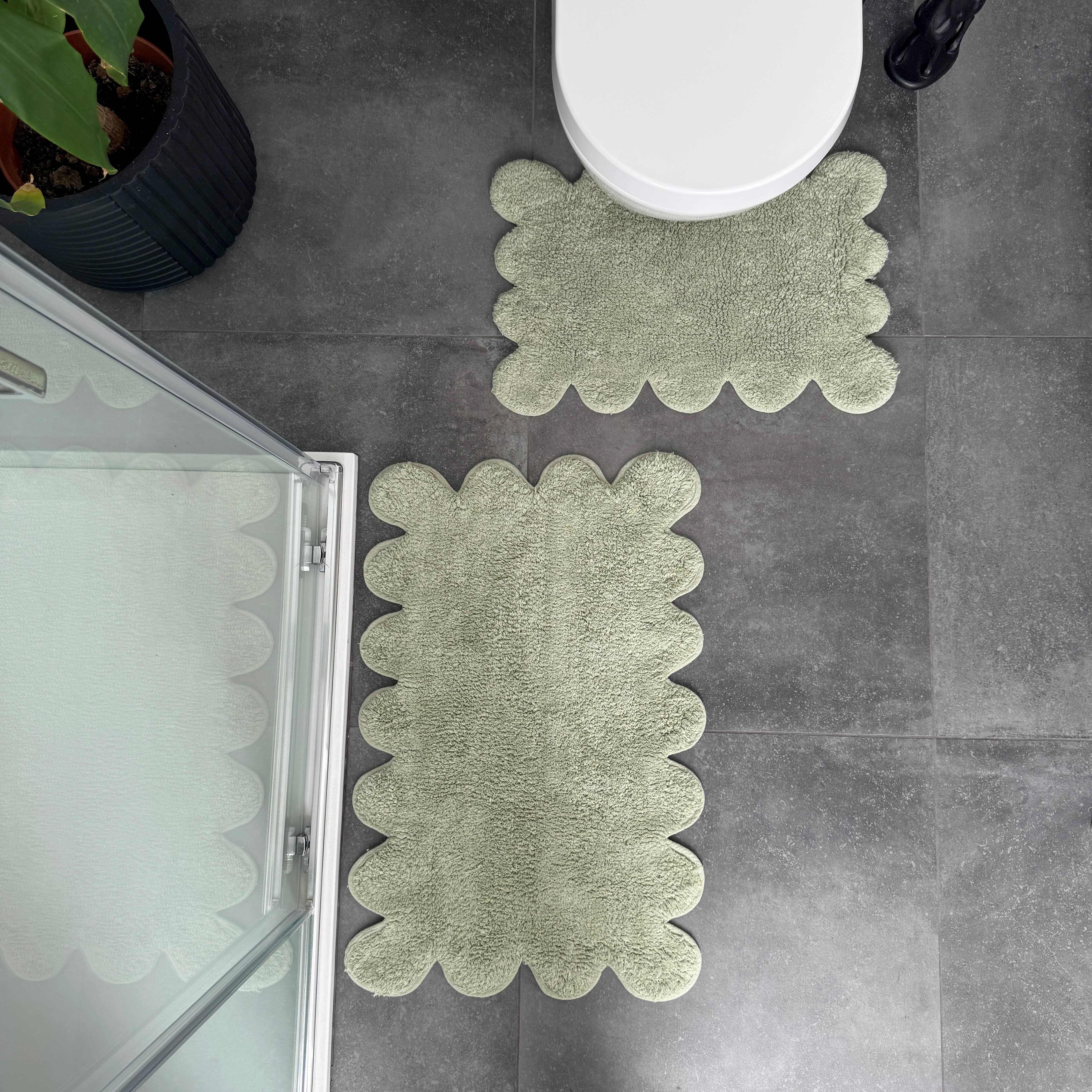 Allure Bath Fashions - Wholesale Bath Mat Set - Two Piece Scallop Bath Mat Set - 100% Cotton Scalloped Rugs13