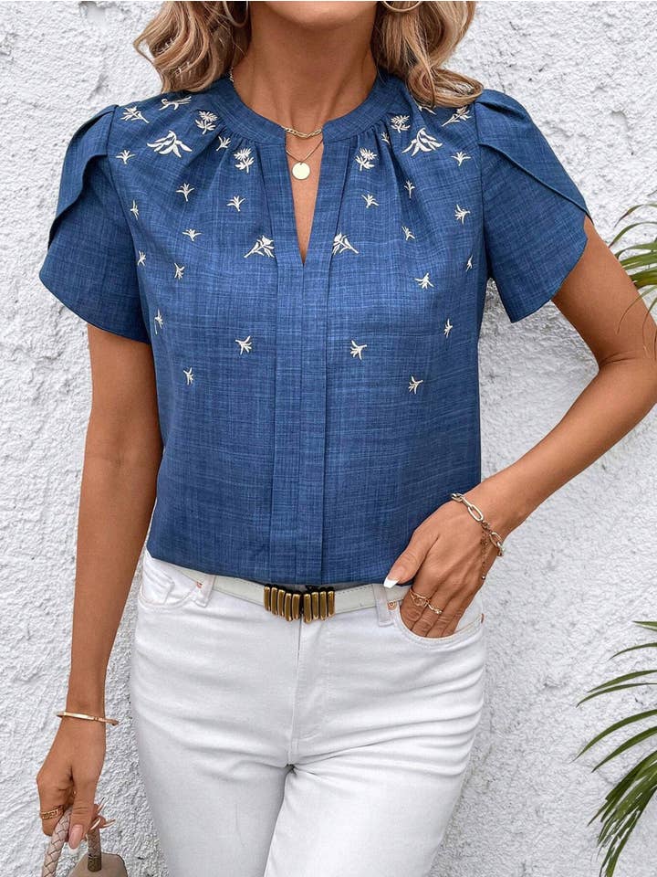 Wholesalesir - Wholesale Blouse - Women's - Solid Color Printed T-shirt