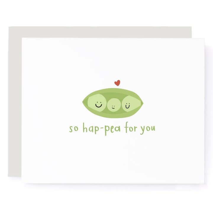 Så Hap-pea för dig baby grattis kort för wholesale av A Jar Of Pickles