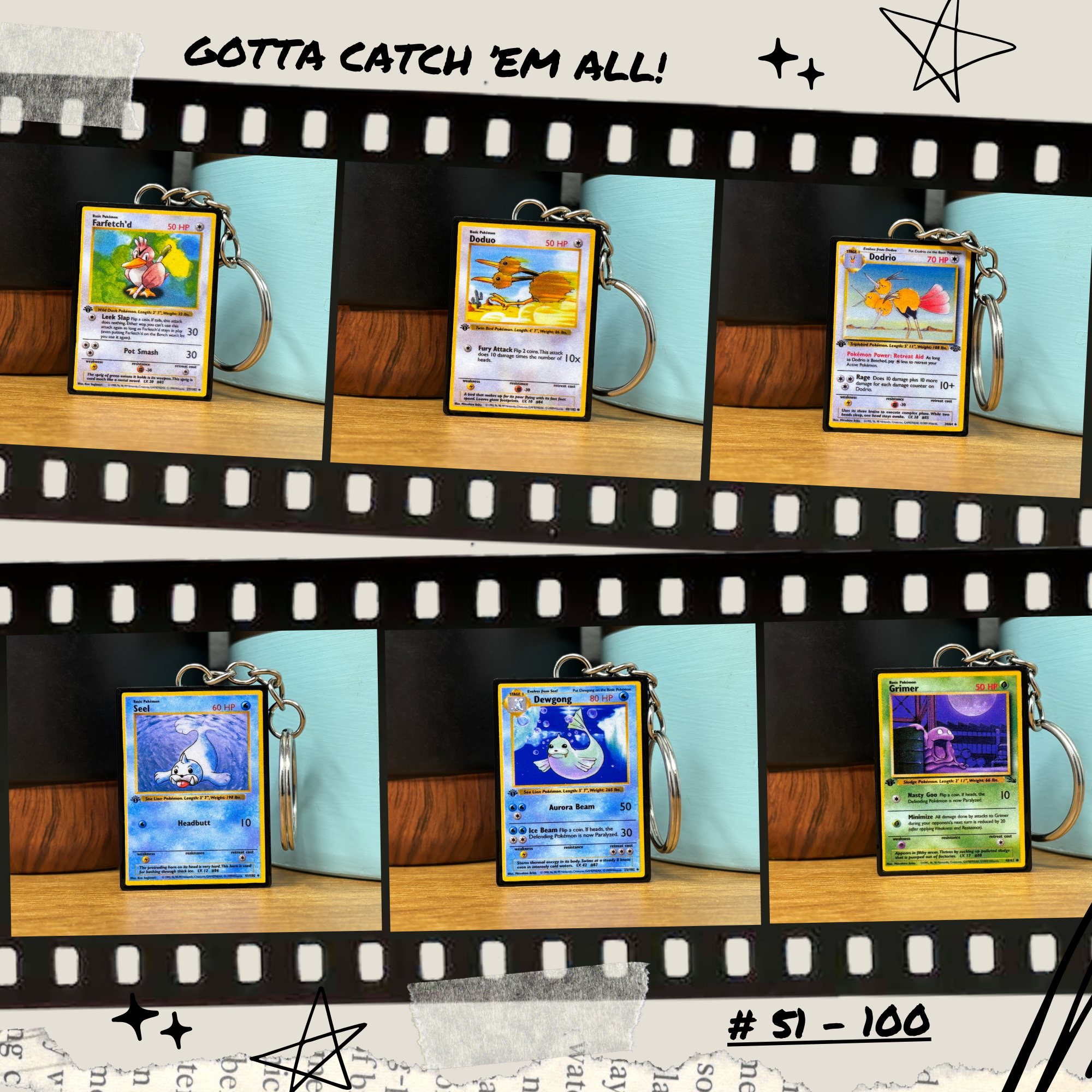 BitsyLabs - Wholesale Keychain - Unisex - Pokemon Card Keychains (51-100)6