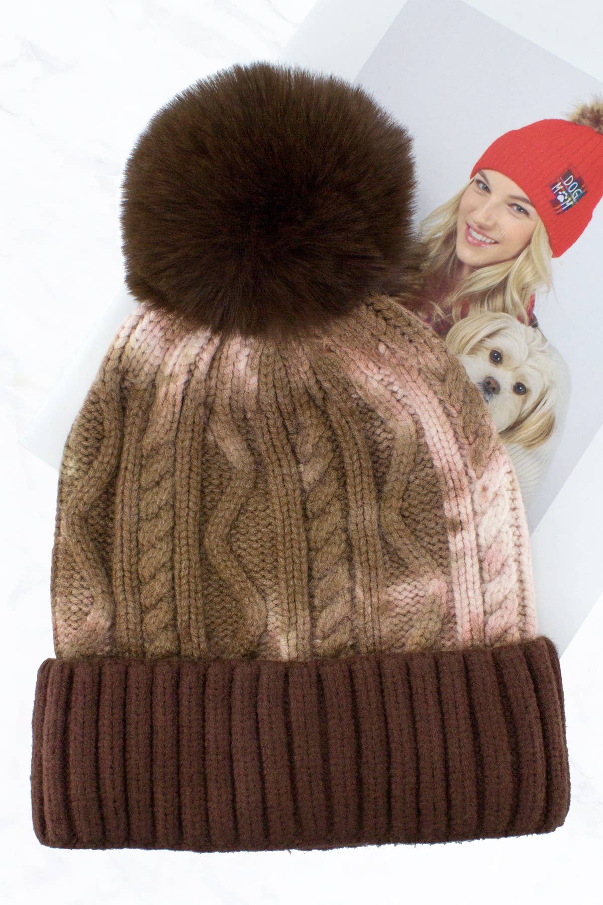 Suzie Q USA - Vente Bonnet – femme - Bonnet New Fashion Tie Dye POM3