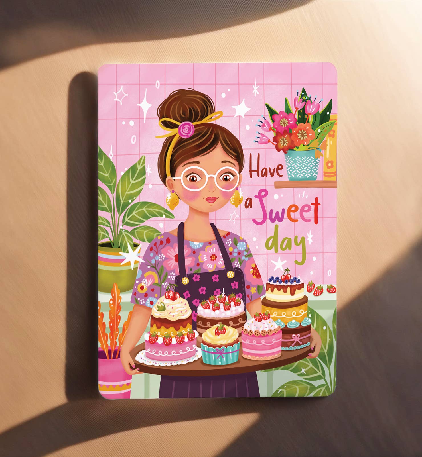 Aniet Illustration - Wholesale Birthday Card - Birthday card congratulations woman cake just postcard1