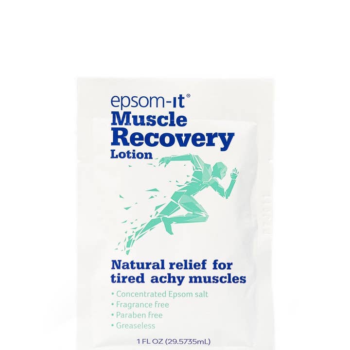 Pochettes de lotion pour la récupération musculaire (Pack de 18 en gros) pour la vente par Epsom-It