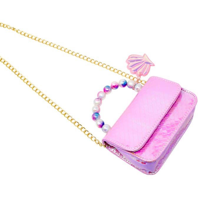 Tiny Treats and ZOMI GEMS - Wholesale Crossbody Bag - Kids - Mermaid Pearl Handle Seashell Bag