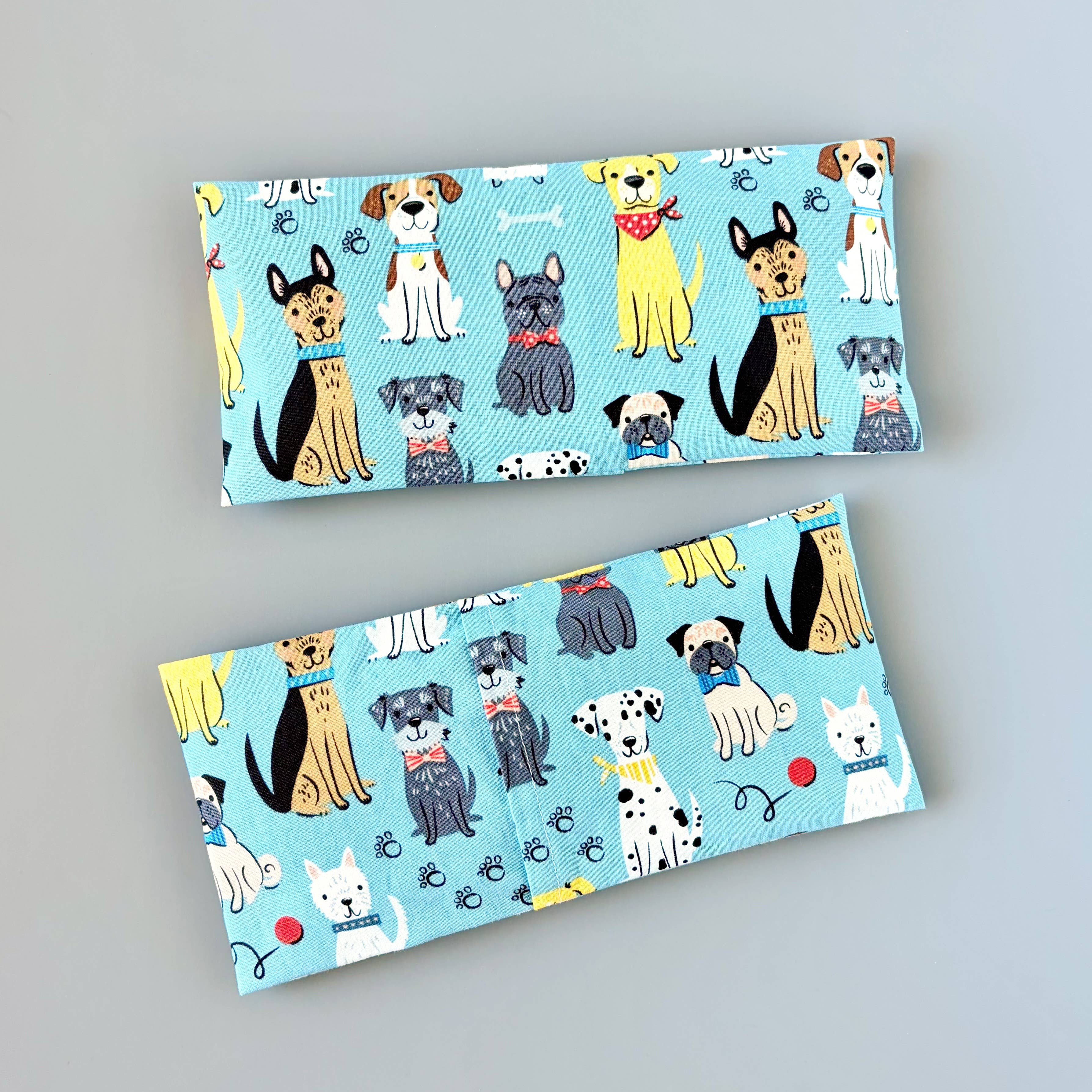 Laska Collection - Wholesale Spa/Therapy Pillow - Lavender Eye Pillow w/ Removable Cover - Dogs with Bandanas2