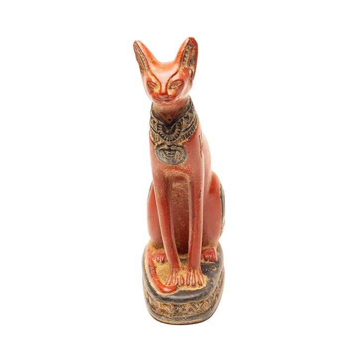 Discoveries, Inc. - Wholesale Decorative Figurine - Bastet Cat Red Small - 4.25" - Egyptian Goddess6