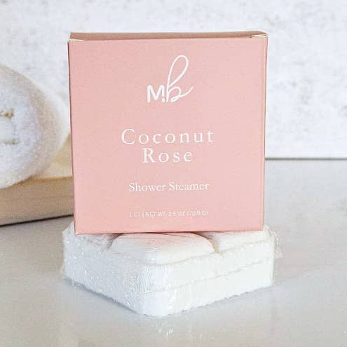 Coconut Rose | 2.5oz Mix & Match Shower Steamers for wholesale by Milk + Body