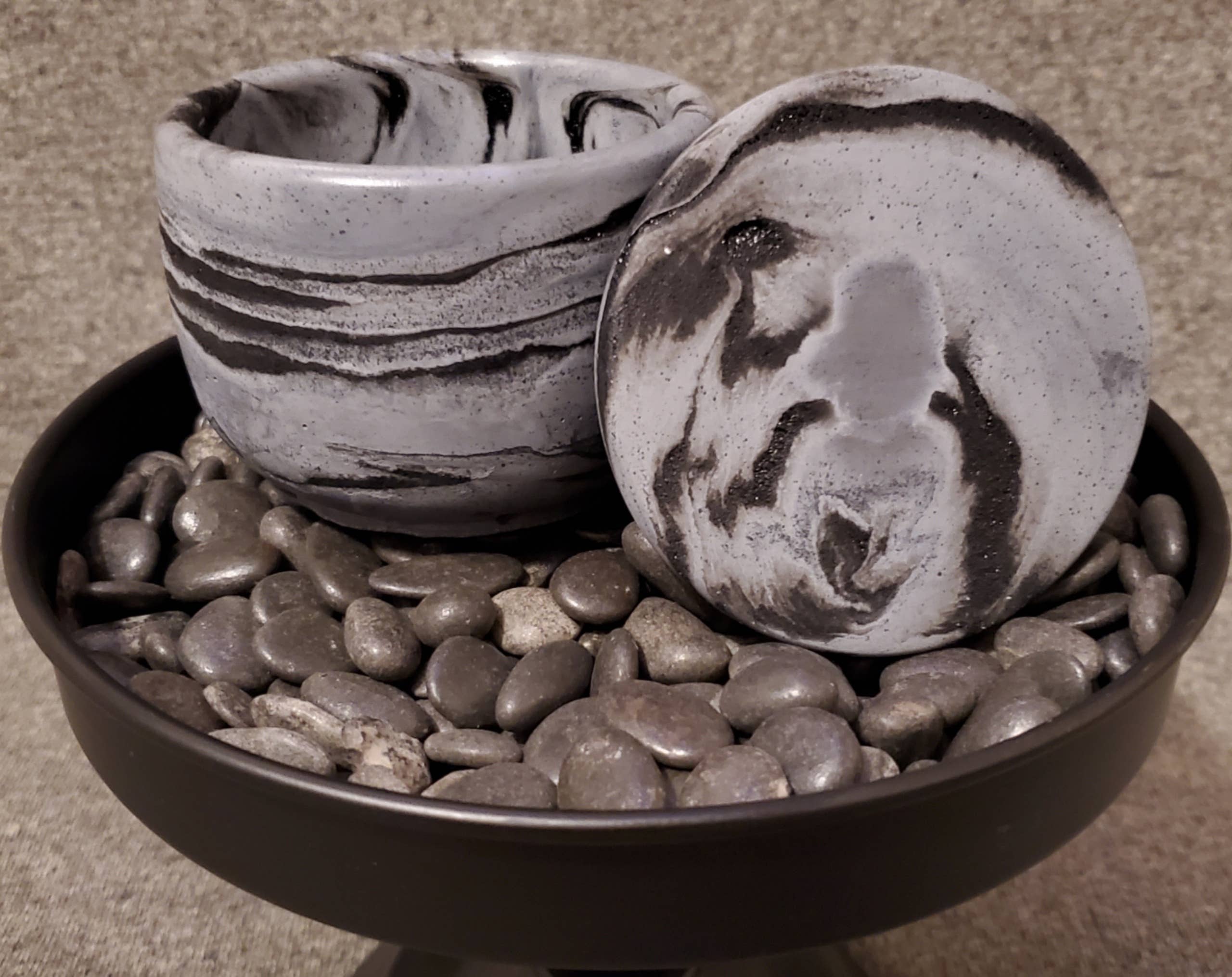 Sophisticated Comfort LLC - Wholesale Decorative Jar - Custom Cement Jar w/Lid1