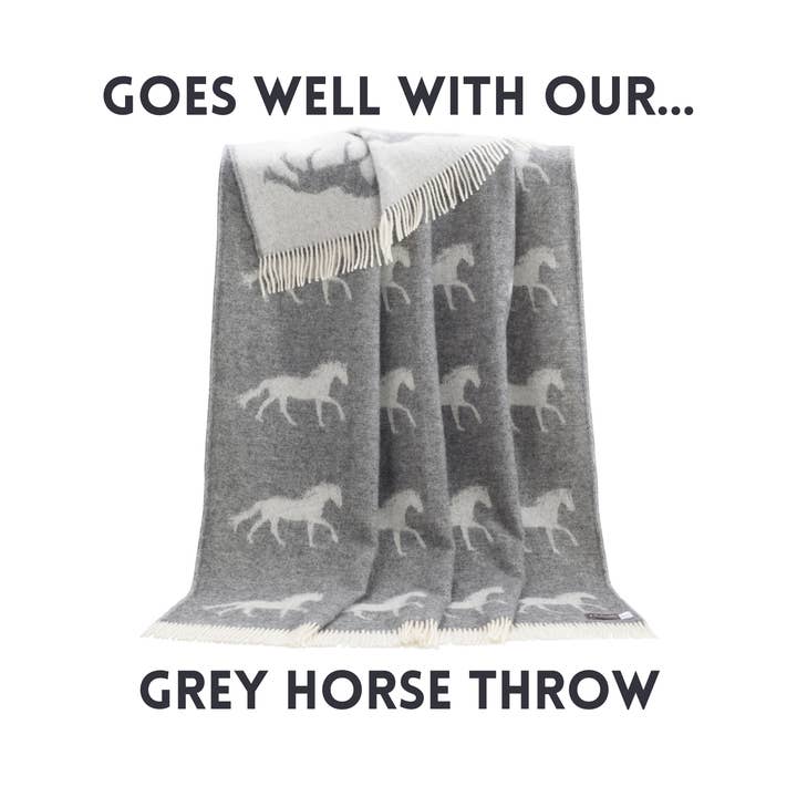 JJ Textile - Wholesale Throw Pillow Cover - Horse Soft Grey Pure Wool Cushion Covers8