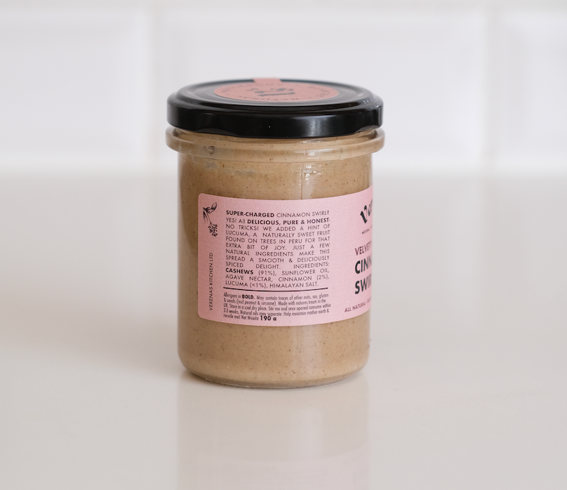 Verenas Kitchen LTD – Großhandel Nussbutter – Verena's Kitchen LTD Zimt-Butteraufstrich mit Lucuma1