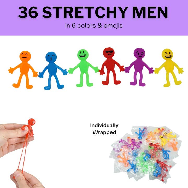 4E's Novelty - Wholesale Party Favor - 4E’s Novelty 108 Pcs Party Favors for Kids 8-12 – Punch Balloons, Coil Springs, Stretchy Men, Bulk Set5