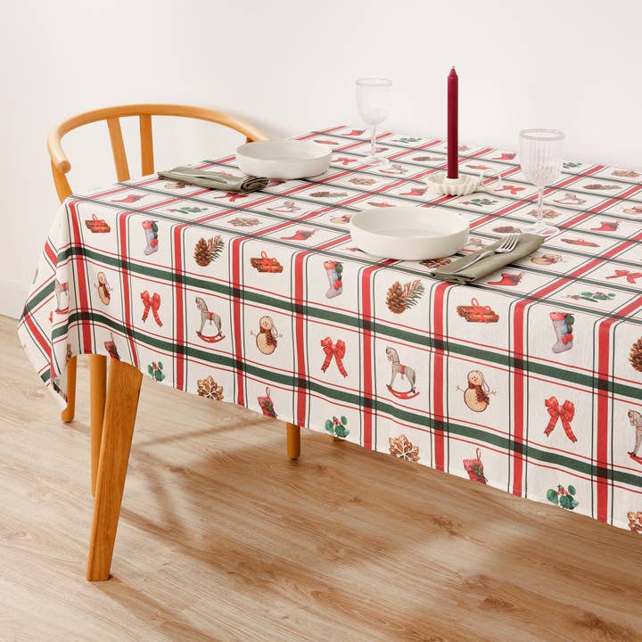 SG HOGAR - Wholesale Tablecloth - Scottish Christmas 1 Stain Resistant Resin Tablecloth2
