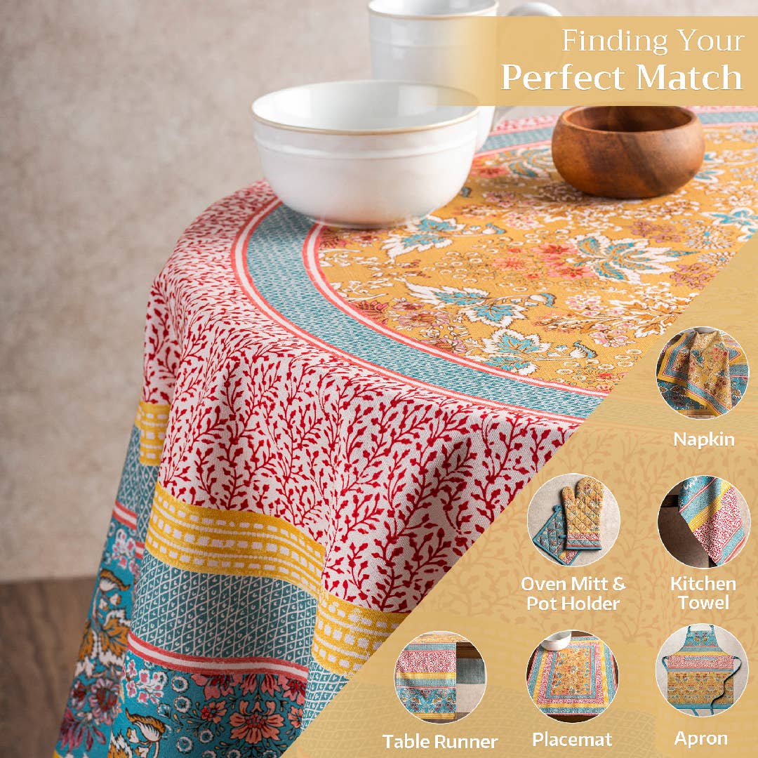 Maison d'Hermine - Design in Every Thread - Wholesale Tablecloth - Tablecloths 100% Cotton - 3 Shapes - Marquise11