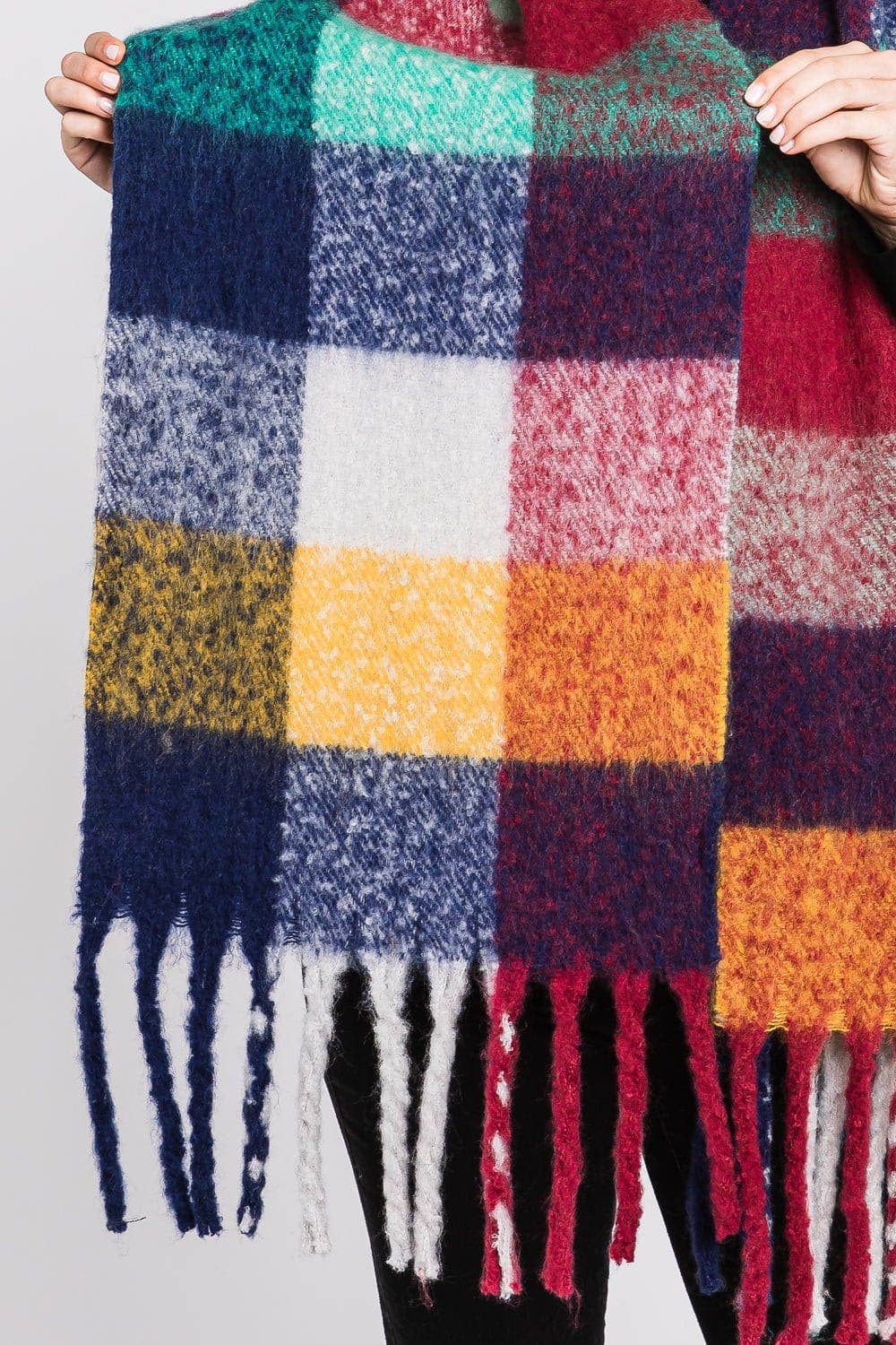 MiMi Wholesale - Wholesale Scarf - Women's - MS0310 Blake Multi Color Plaid Scarf5