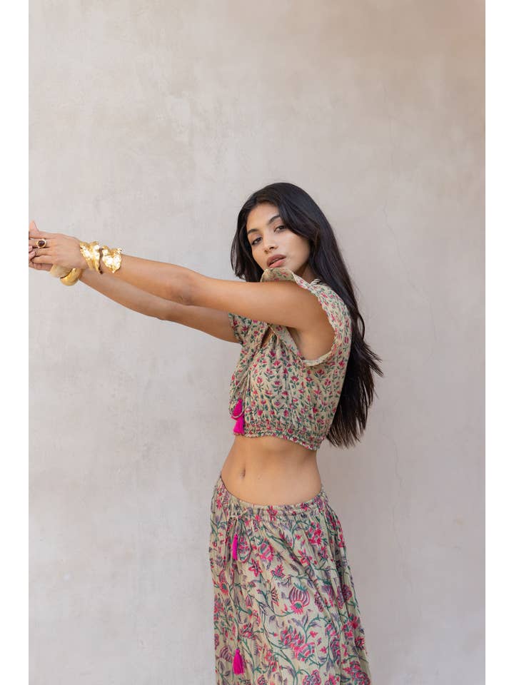 The Fox and The Mermaid – wholesale Top & skirt set – Women's – Block Printed Top and Skirt: Matching Set (Ziya )8