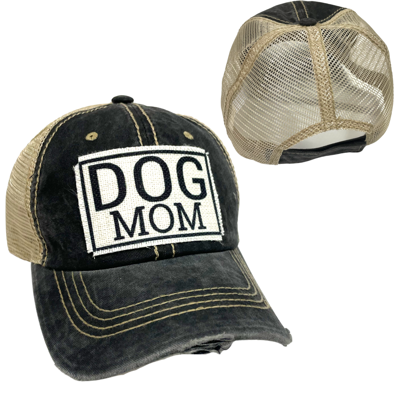 dkhandmade - Vente Casquette de camionneur – femme - CASQUETTE DE BALLE POUR CHIEN | CHAPEAU POUR FEMME | EFFET VIEILLI1