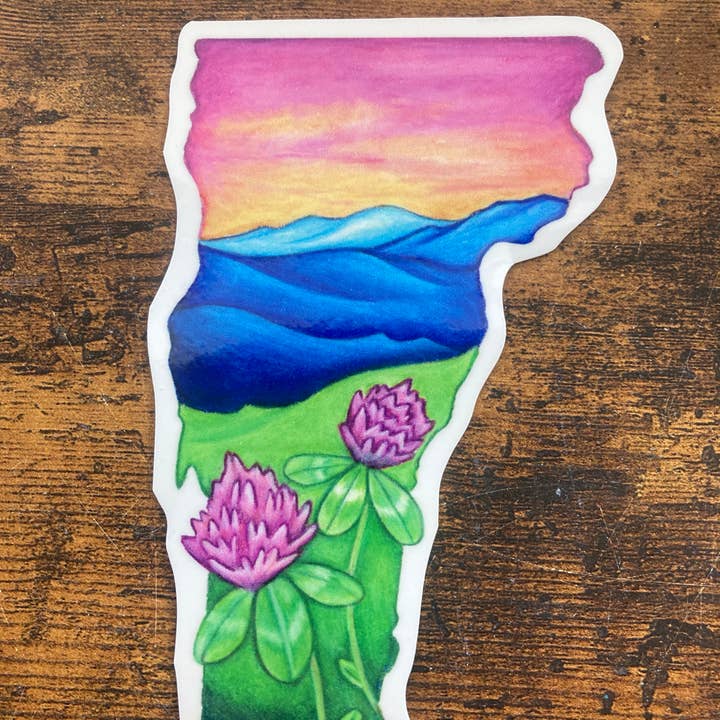 Autocollant Vermont pour la vente par Wandering Arts and Crafts