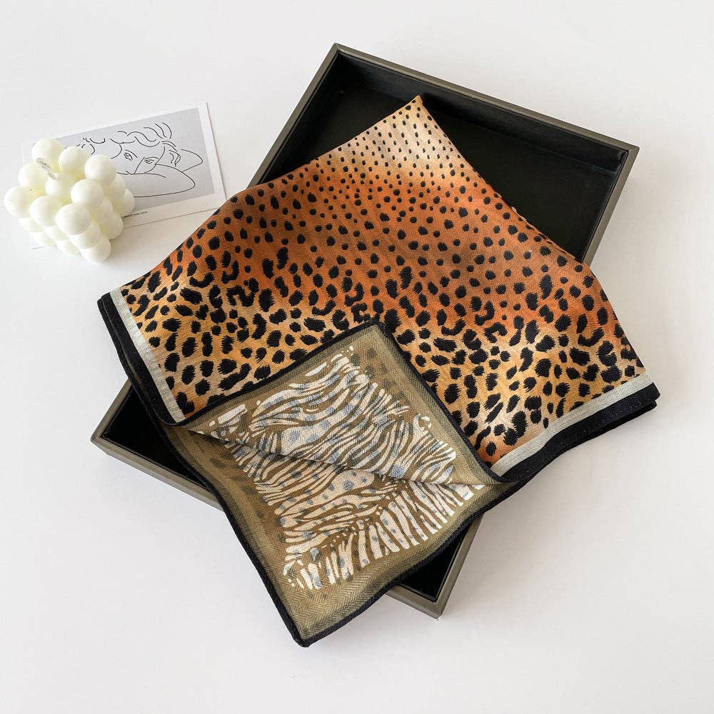 Dipped Shop - Wholesale Sjaal - Dames - Elegante Bloemenprint Lange Satijnen Sjaal DP25F9995