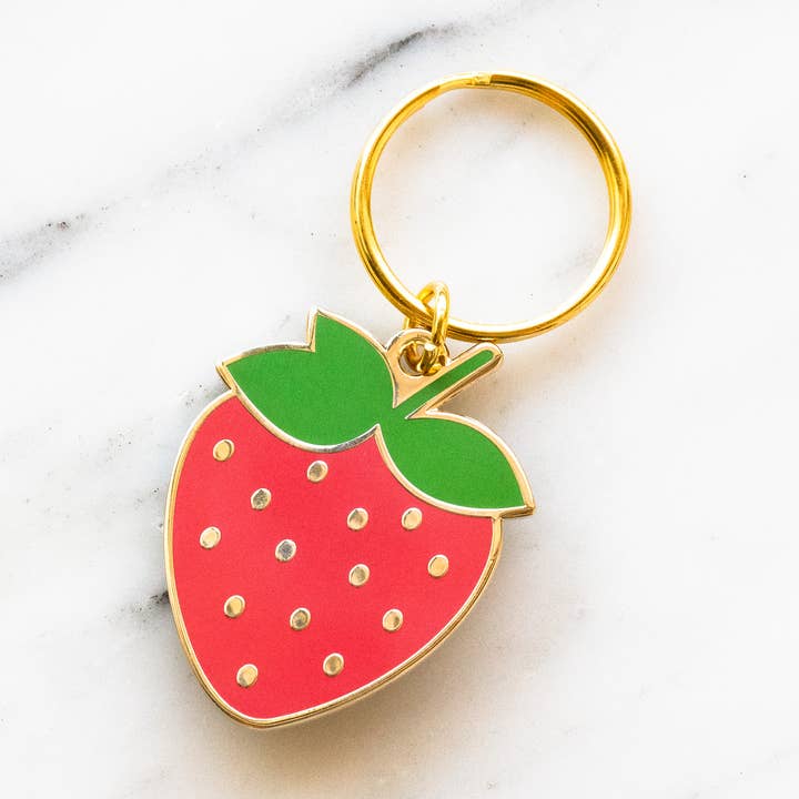 Strawberry Keychain for wholesale by Everyday Olive