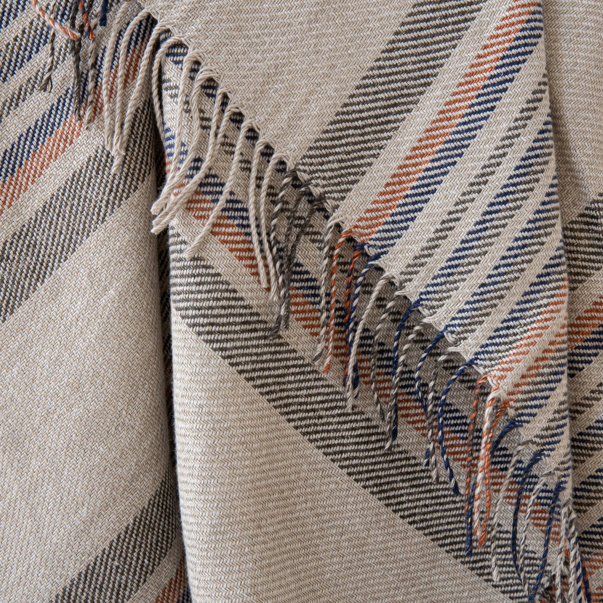 LinenMe – wholesale Prydnadsfilt – PAOLO KASTA NATURLIG INDIGO RAND 51 x 712