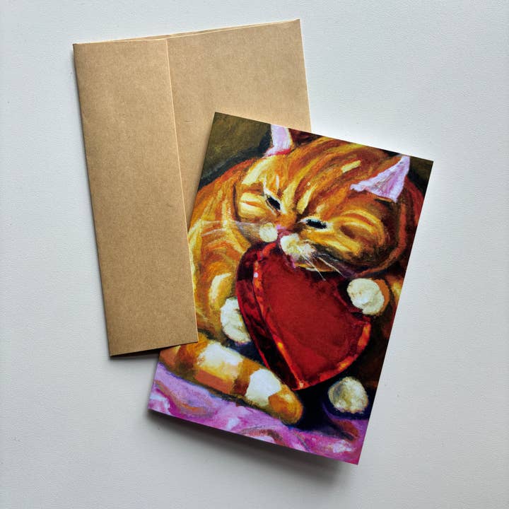 Greeting Card - Valentino Kitty for wholesale by The Wolfshop