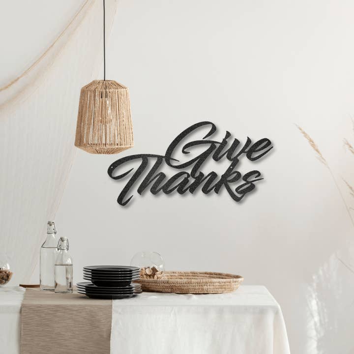 Give Thanks - Steel Sign for wholesale by MetalDecor4U