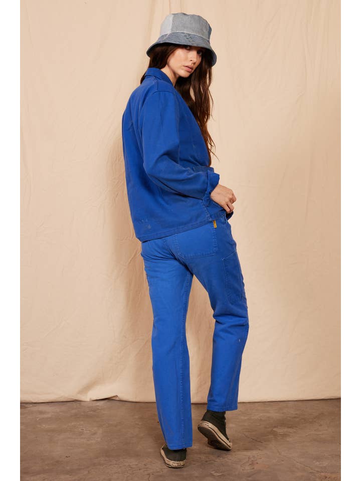 People Of Leisure - Wholesale Coat - Women's - 1960's Reworked Vintage Cepovett Blue Bucatti Chore Coat