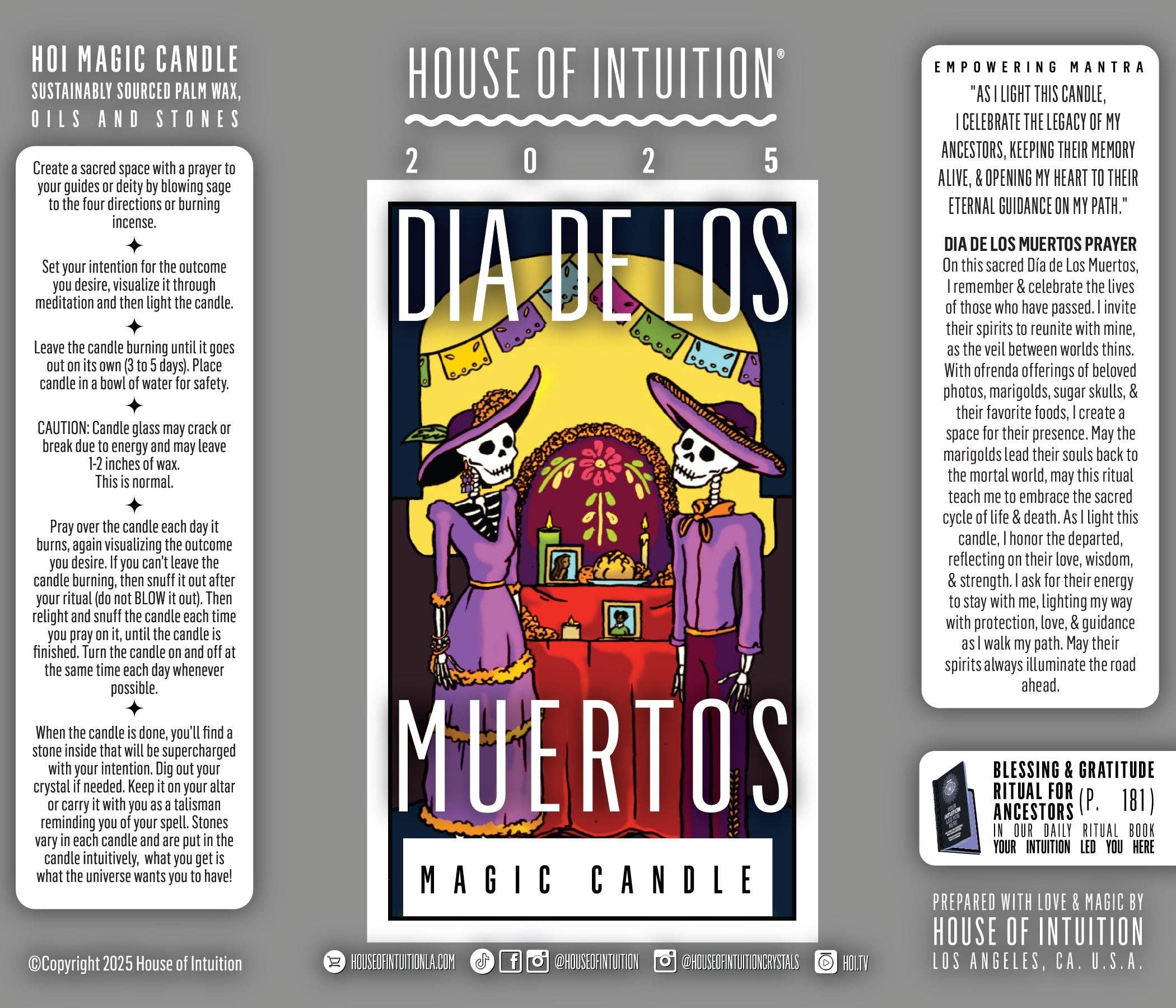 House Of Intuition - Wholesale Votive Candle - Día de Los Muertos Magic Candle (Limited Edition)4