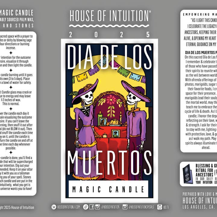 House Of Intuition - Wholesale Votive Candle - Día de Los Muertos Magic Candle (Limited Edition)4