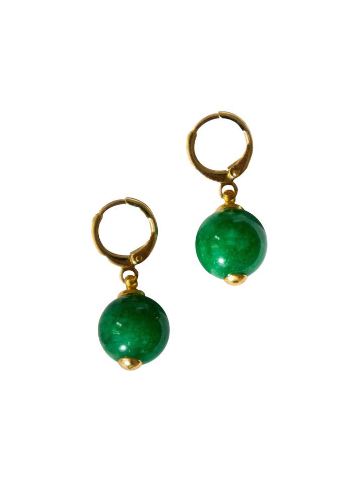 Nadene — Jade Drop Earrings for wholesale by seree