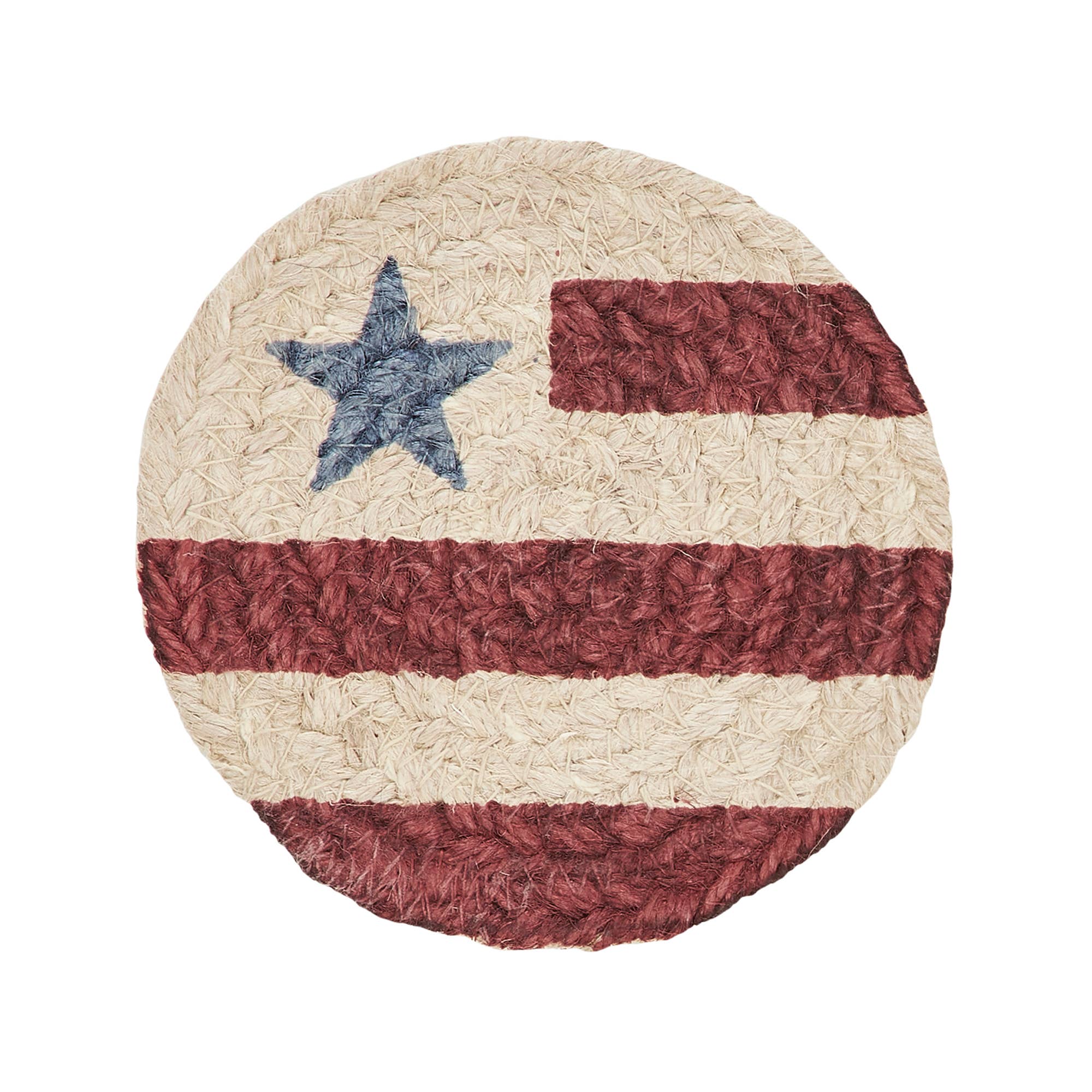 VHC Brands - Wholesale Coasters - Celebration Jute Flag Coaster Set of 62