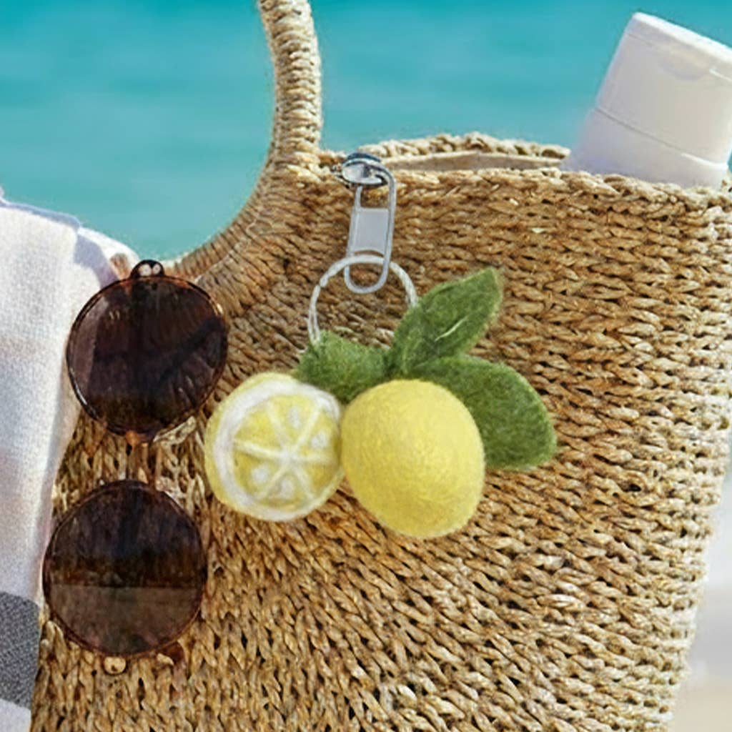 Felt So Good – wholesale Keychain – Women's – Handmade Felt Lemon Keyring